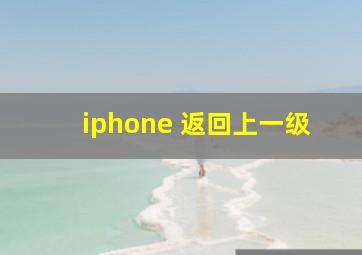 iphone 返回上一级